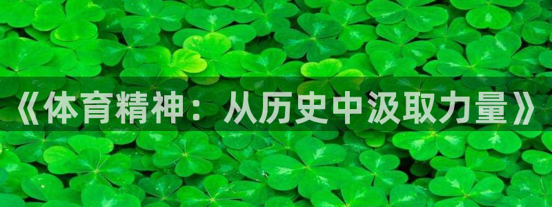 欧亿体育官方正版app集团官网网址:《体育精神:从历史中汲取